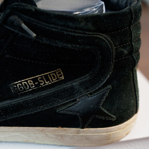 GOLDEN GOOSE Golden Goose Black Suede Leather Slide High Top Sneaker Size 39 / 8 - Picture 7 of 12